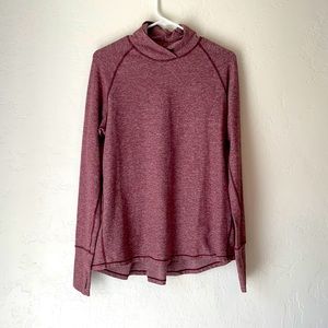 EUC LULULEMON WARM YOUR CORE L/S Hthr Bordeaux 8